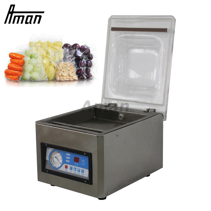 Lebensmittelversiegelte Einkammer-Vakuum-Tisch-Vakuumverpackungsmaschine Kommerzielle Haushalts-Vakuumverpackungsmaschine für Lebensmittel aus Kunststoff elektrisch